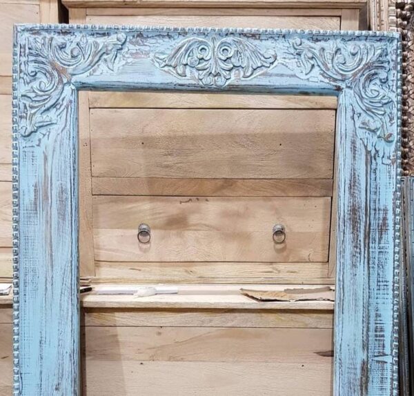 Best Rustic Distressed Blue Finished Mirror