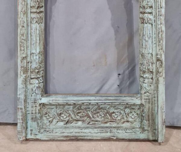 Indian Hand carved Mirror, Solid Wooden Distressed Mirror Handmade by Skilled Artisans, Indian Furniture