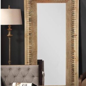 Indian Hand carved Spindle Mirror